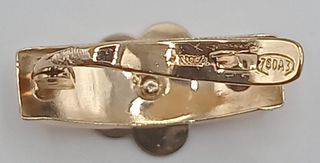 Pendientes Flor de oro 18k, 1,12gr, Ref. O-246.