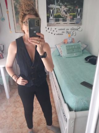 Chaleco vaquero azul de Blanco Jeans 
