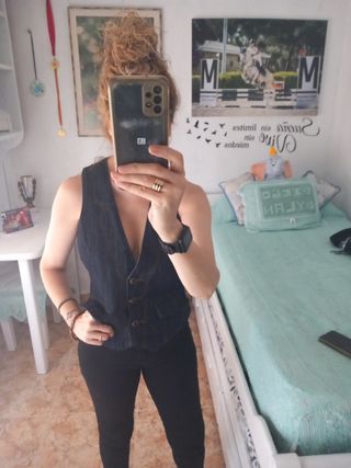 Chaleco vaquero azul de Blanco Jeans 
