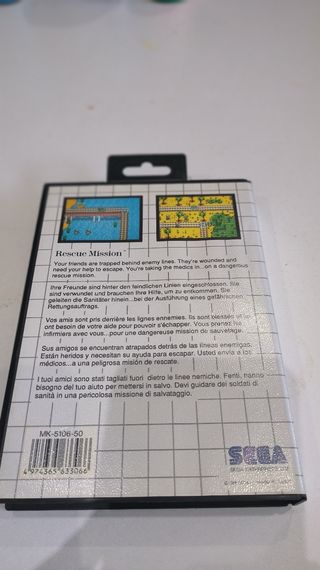 Juego Rescue Mission Master System Sega