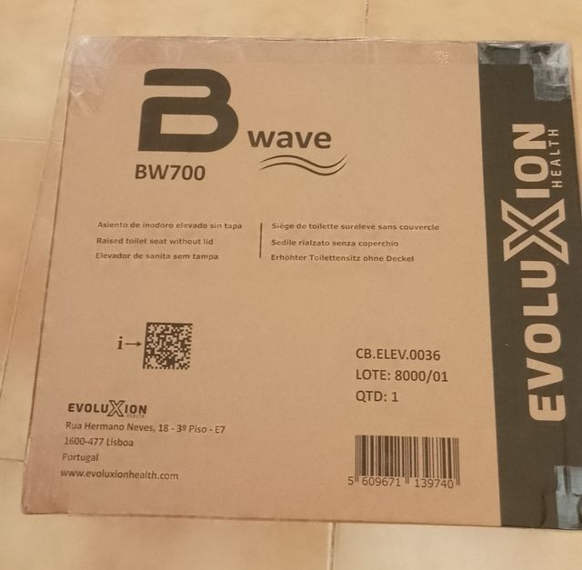 Bwave Asiento Elevado Inodoro sin tapa blanco