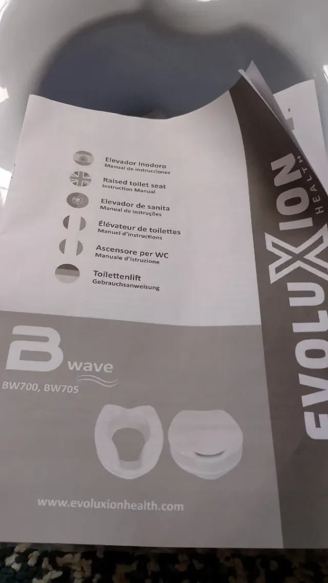 Bwave Asiento Elevado Inodoro sin tapa blanco