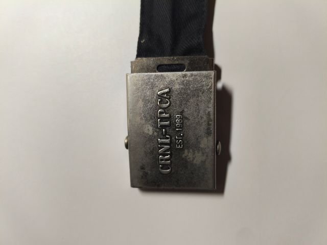 Cinturón Coronel Tapioca Algodón Negro