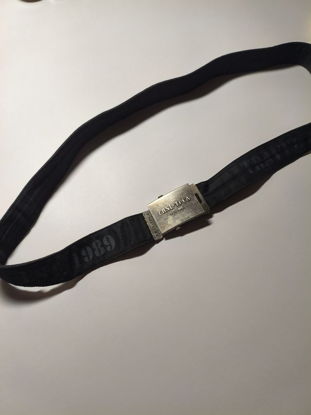 Cinturón Coronel Tapioca Algodón Negro