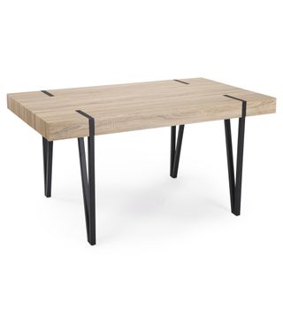 Mesa de comedor de madera y metal