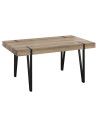 Mesa de comedor de madera y metal