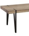 Mesa de comedor de madera y metal