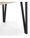 Mesa de comedor de madera y metal