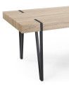 Mesa de comedor de madera y metal
