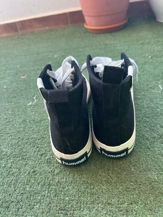 Zapatillas botín lona negras