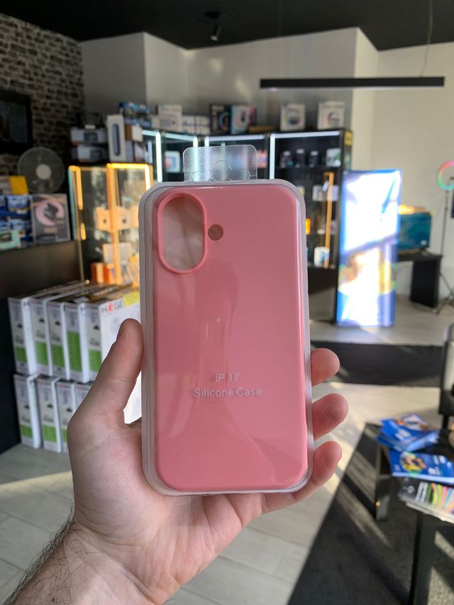 Capa Silicone iPhone 17 Rosa