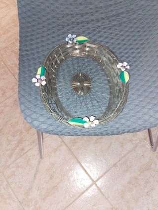 Vassoio in Rame Intrecciato Decorato