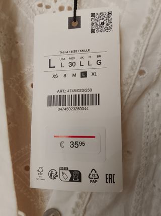 Vestido blanco bordado