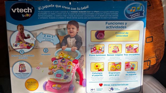 Andador Vtech 2 en 1 para bebé. casi nuevo,