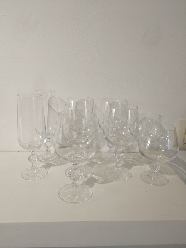 Juego de copas de cristal Bohemia