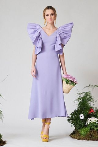 Vestido Coosy invitada verde