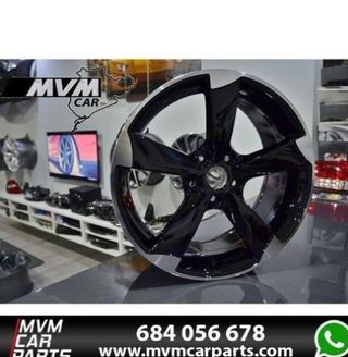 Kit 4 Llantas Audi Rotor Negra AU009