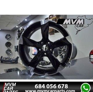 Kit 4 Llantas Audi Rotor Negra AU009