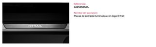 Placas de entrada X-Trail iluminadas