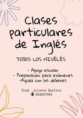 Clases particulares de Ingles