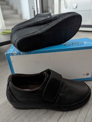Zapatos ISASA Anatomic Shoes Negro Velcro