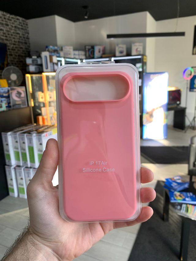 Capa Silicone iPhone 17 Air Rosa
