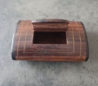 Porta tabacco in legno vintage