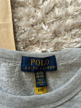 Sudadera Polo Ralph Lauren Gris Nueva