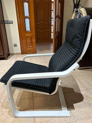 Sillón relax tela y madera
