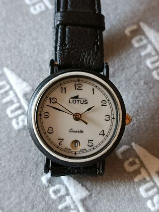 Lotus Reloj Mujer Negro Vintage Nuevo
