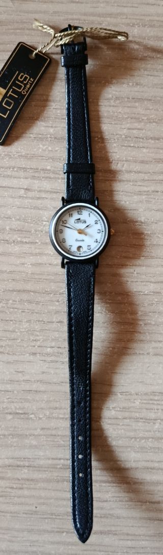 Lotus Reloj Mujer Negro Vintage Nuevo