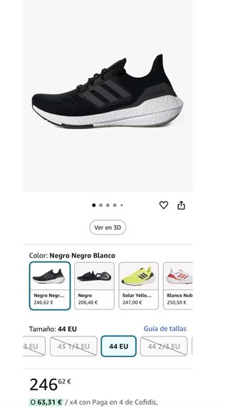 Zapatillas Adidas Ultraboost 22 Talla 43 1/3