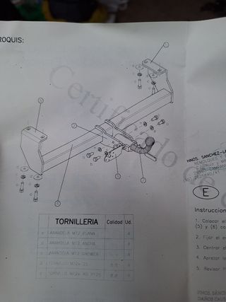 Gancho desmontable remolque Grand Vitara HDI 2004
