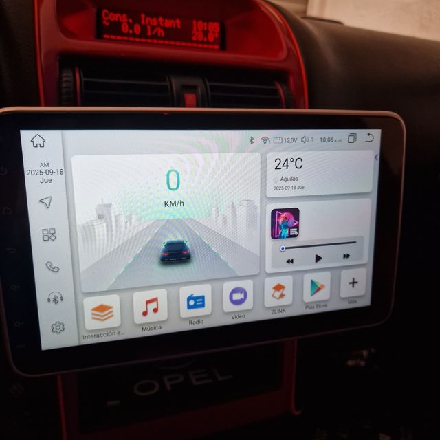 Radio Android 1 DIN 10.1" 8 GB+128 GB WiFi GPS 5G