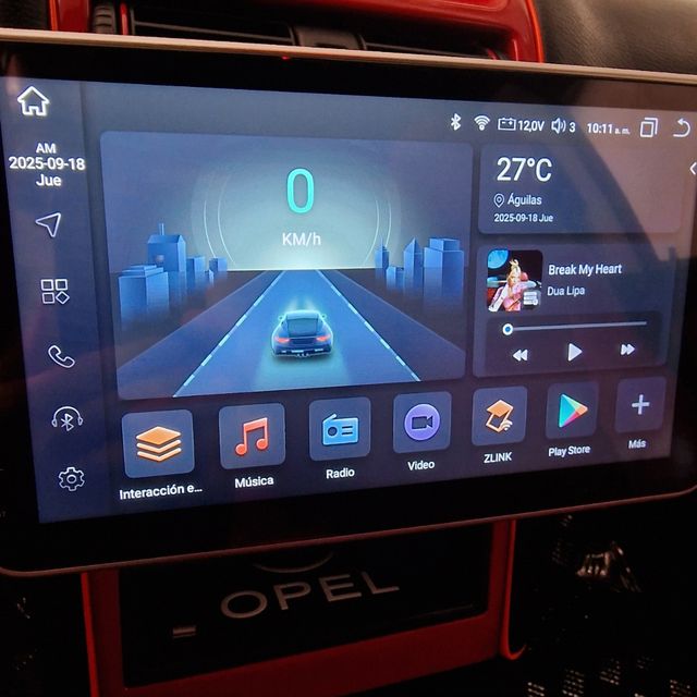 Radio Android 1 DIN 10.1" 8 GB+128 GB WiFi GPS 5G