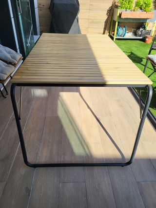Mesa Kave Home Madera y Metal Exterior