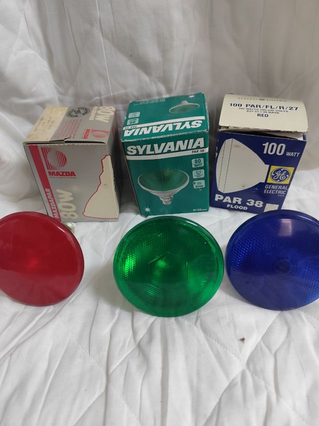 Bombillas PAR 38 de Colores 80W y 100W
