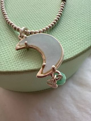 Collar Tous Luna Plata y Cuero