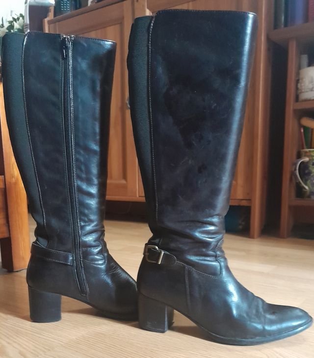 Botas de piel negras talla 38