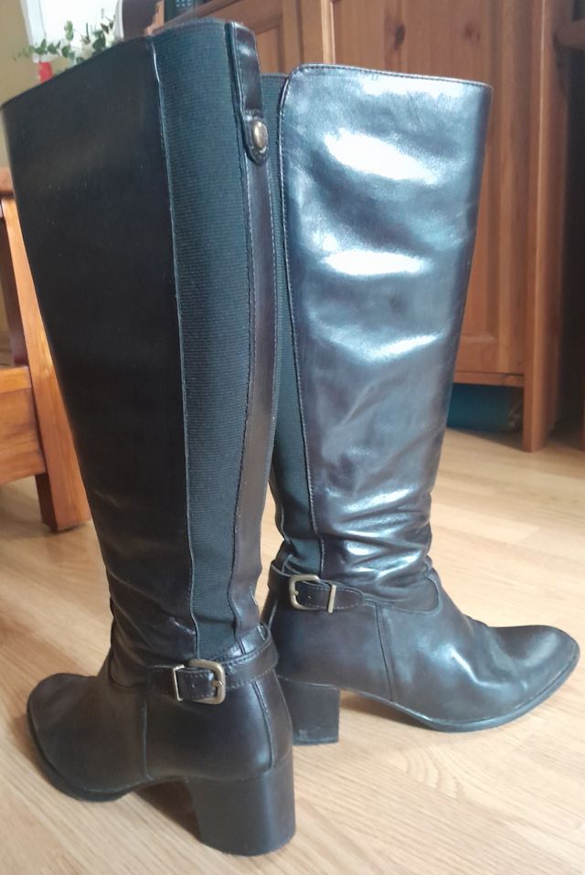 Botas de piel negras talla 38
