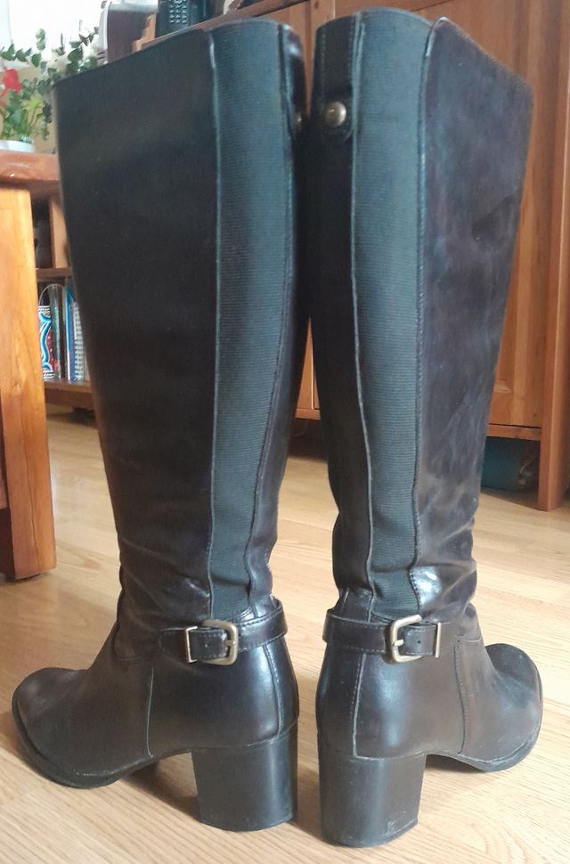Botas de piel negras talla 38