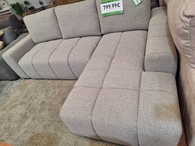 Sofá cama beige 260x175