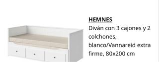 Cama nido divan 3 cajones HEMNES IKEA