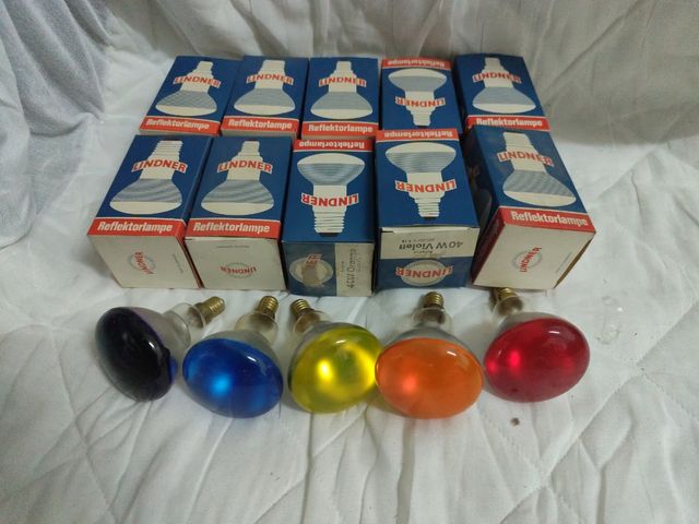 10 Bombillas LINDNER Reflectorlampe Colores 40W