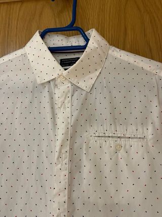 Camisa Mayoral niño blanca lunares