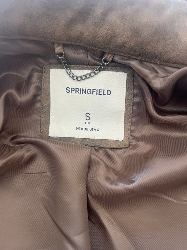 Chaqueta de cuero marrón sin estrenar