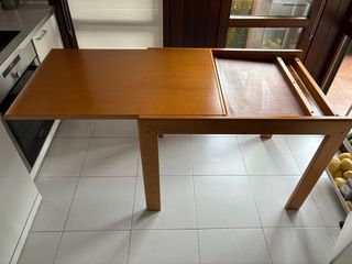 Mesa de cocina extensible 1m a 1.5m 70cm ancho