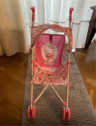 Carrito de muñecas Hello Kitty rosa