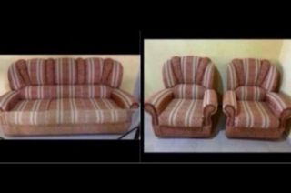 Lote 3 sillones de tela