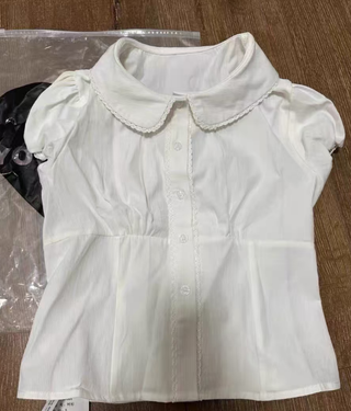 Camiseta blanca manga corta mujer